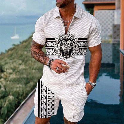 Lion Arc Polo Shirt And Shorts Co-Ord