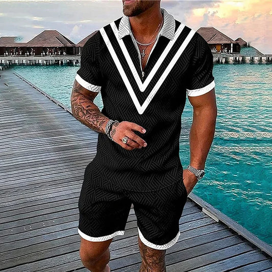 Seaside Odyssey Polo Shirt And Shorts Co-Ord